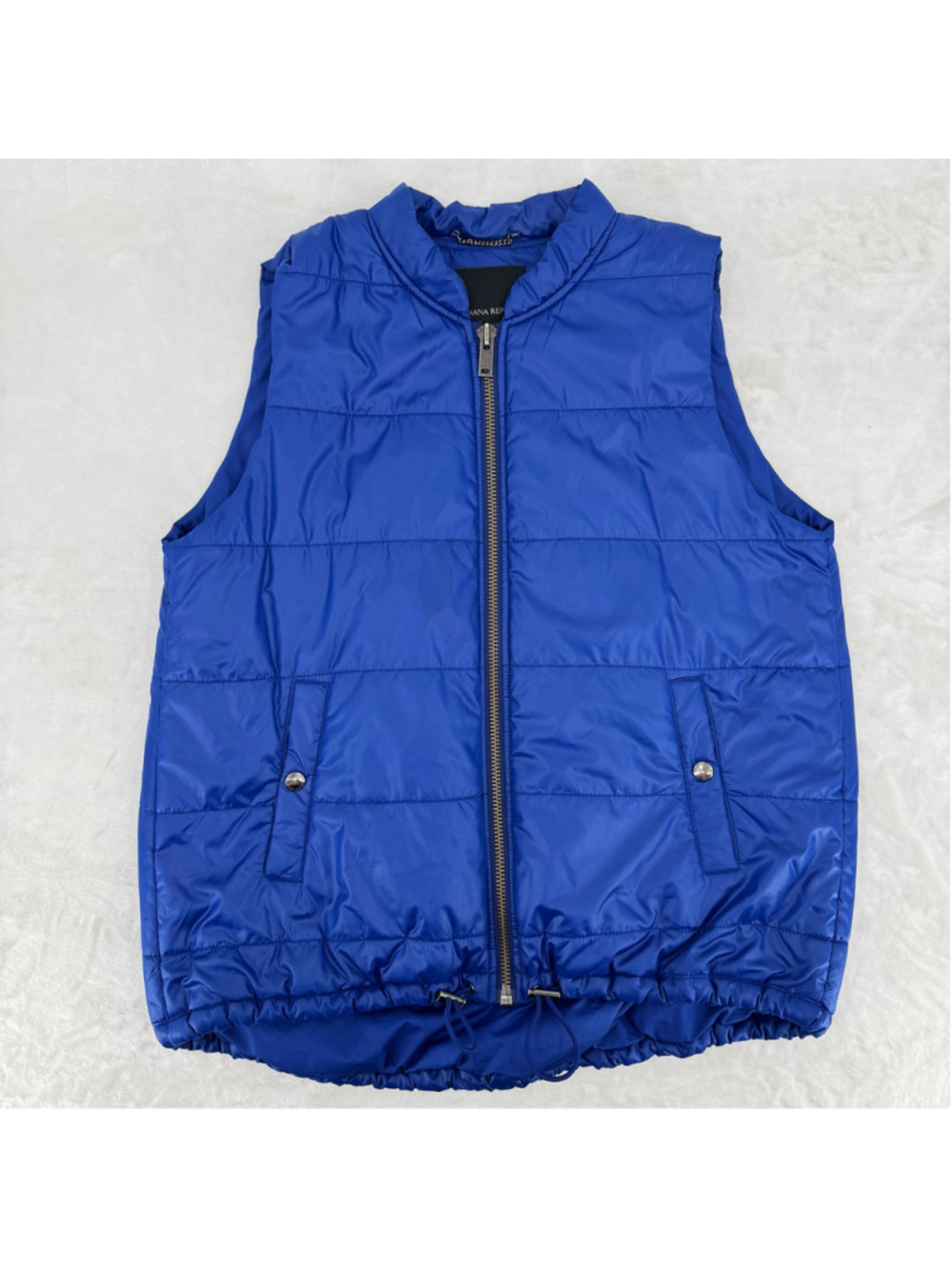 Banana Republic Royal Cobalt Blue Puffer Vest Zip Front Outdoor Gorpcore Size MP